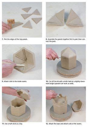 ceramic arts daily   handbuild  hexagonal jar   template