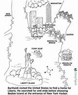 Liberty Statue Coloring Pages Located Printable Patriotic Kids York Step Facts Where Printing Help Getdrawings Drawing Print sketch template