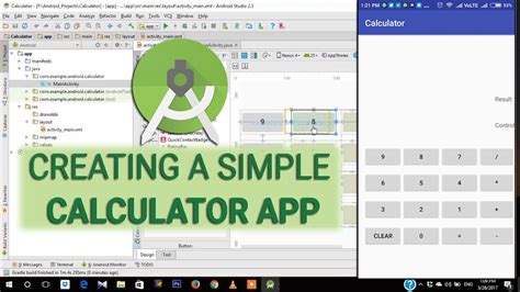 calculator app tutorial  creating  simple calculator layout  android studio  youtube