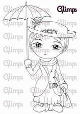 Poppins Glimps sketch template