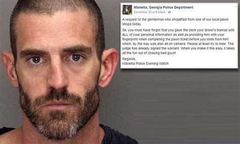 Georgia Police Post Hilarious Note To Accused Shoplifter Daily Mail