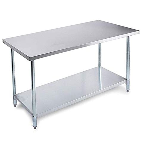 stainless steel work prep shelf table commercial restaurant