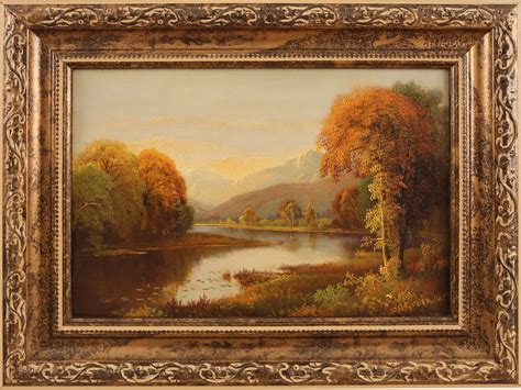 daniel charles grose painting hudson river view  century american fine art