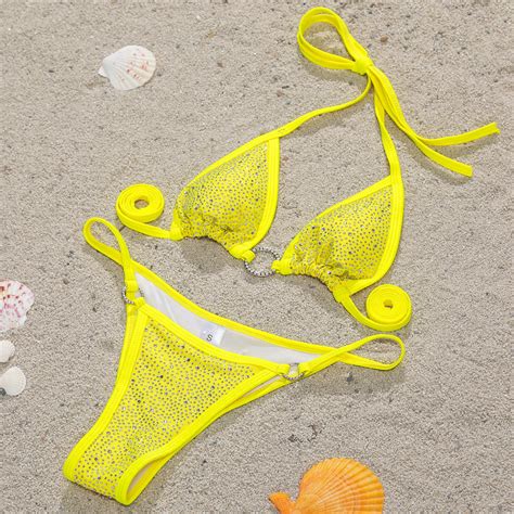 Gx066z Wholesale Beach Girl Mini Micro Bikini Hot Sexy With Diamond And