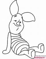 Piglet Coloring Pages Disney Cute Disneyclips Scarf Wearing Winter Funstuff sketch template