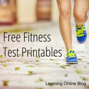 fitness test printables