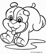 Coloring Puppy Pages Print Dogs Puppies Popular Playing Happy sketch template