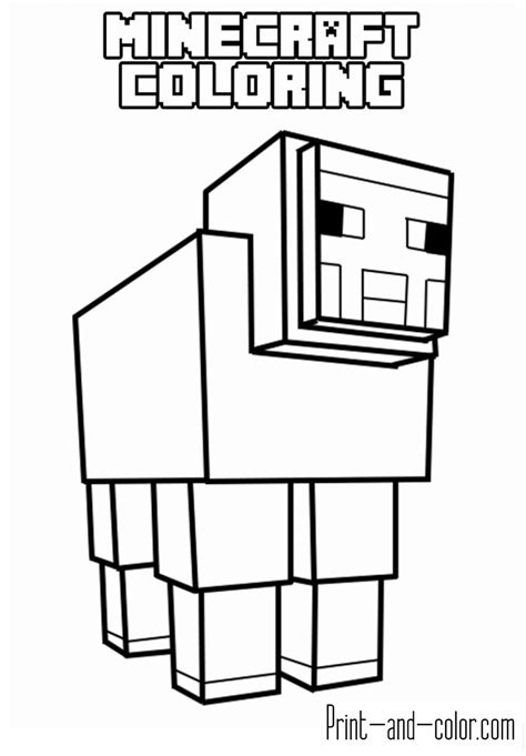 minecraft coloring pages print  colorcom