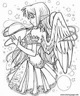 Angel Pages Coloring Dark Colouring Getcolorings sketch template
