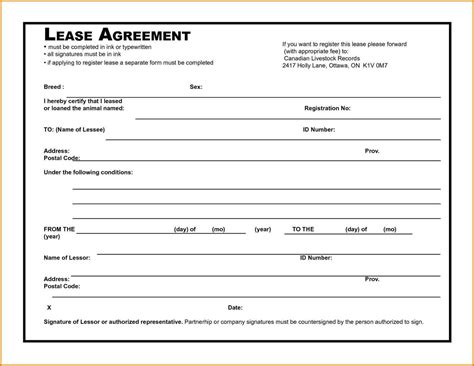printable basic rental agreement template printable templates