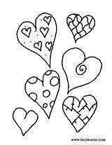 Coloring Hearts Printable Popular Pages sketch template