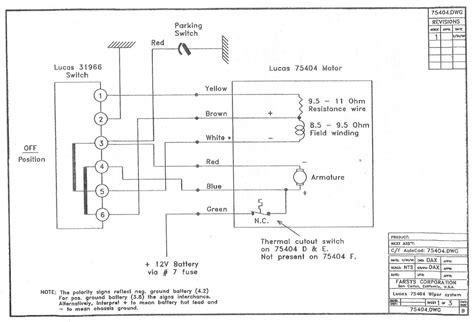 lucas wiper motor wiring diagram