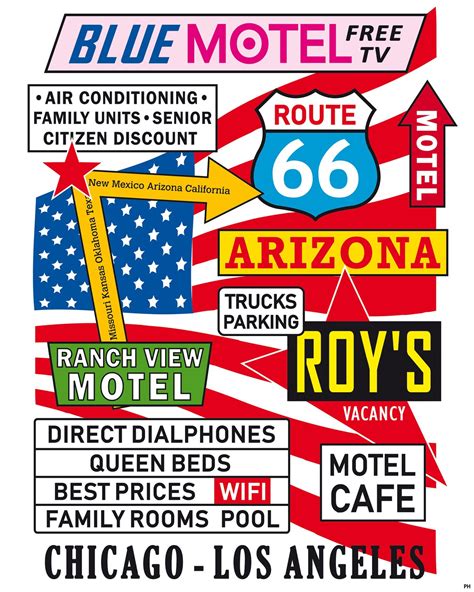 route  road usa poster travel vintage decoration etsy