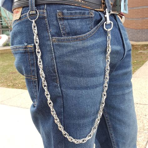 rockers wallet chains belt jeans trouser chain pants chain grailed