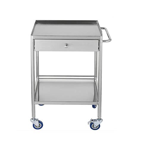 Buy 2 Tier Rolling Carts With Wheels Mobile Utility Cart Kitchen Cart