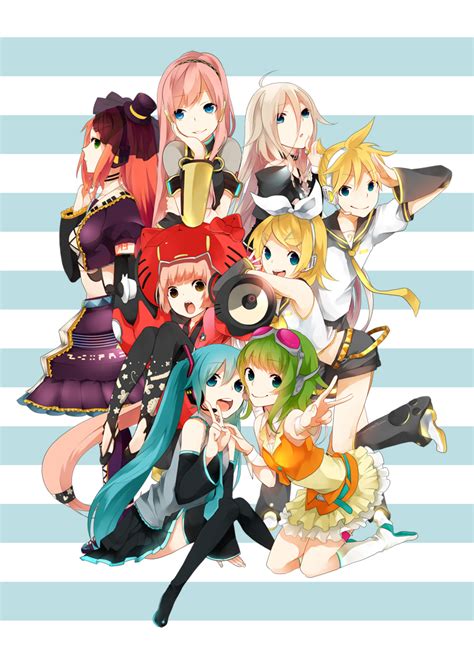 Hatsune Miku Kagamine Rin Megurine Luka Kagamine Len Gumi And 3