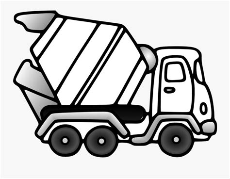 concrete truck  coloring pages png  file