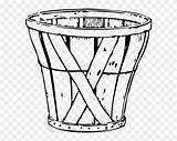 Basket Apple Bushel Clip Vector Drawing Clipart Empty Coloring Pngfind Clipartkey sketch template