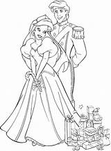 Disney Ariel Coloring Pages Princess Wedding Christmas Printable 2253 Print Prince Color Book sketch template