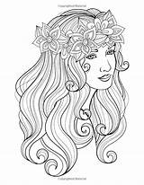 Coloring Pages Hard People Adult Beautiful Girl Printable Color Colored Sandbox Adults Colouring Book Faces Brush Hair Books Getcolorings Grown sketch template