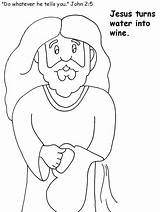 Jesus Coloring Water Into Pages Wedding Bible Wine Turns Clipart Turn Print Convert Color App Cana Make Getcolorings Popular Book sketch template