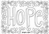 Coloring Pages Colouring Kids Sheets Quote Canvas Inspirational Bible Hope Color Hopeful Blank Grief Postcard Drawing Need Peace sketch template