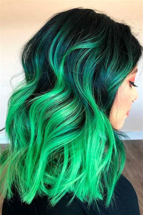 top green hair color ideas