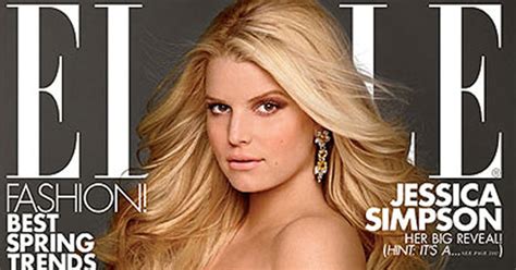 Pregnant Jessica Simpson Poses Nude For Elle Says She S Having A Girl