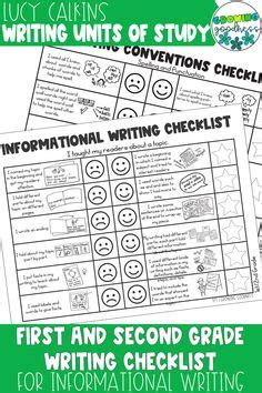 informational writing checklist  st grade