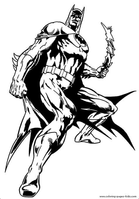 batman color page coloring pages  kids cartoon characters