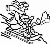 Coloring Pages Sled Printable Sledding Getcolorings sketch template