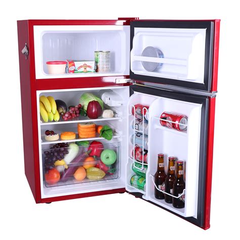 frigidaire efr  cu ft  door retro mini fridge refrigerator  freezer  ebay