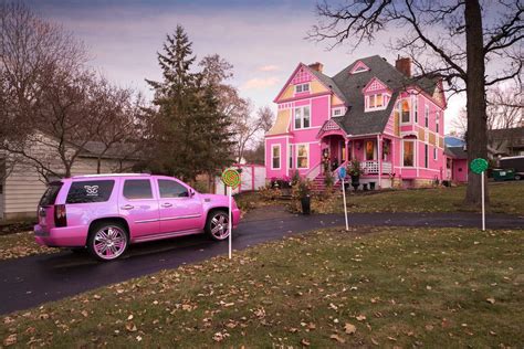 wisconsin airbnb   real life pink barbie dream house