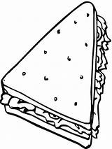Coloring Pages Bread Triangle Sandwich Clipart Objects Triangles Cereal Color Colouring Printable Cheese Drawing Grilled Clip Sub Shaped Tall Box sketch template