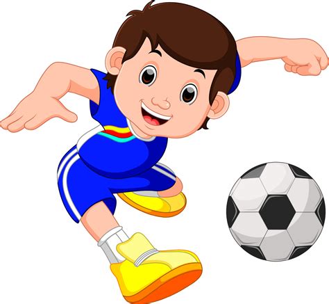 desenho de menino jogando futebol  vetor  vecteezy