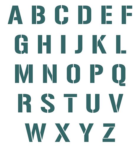 large printable block letter stencils  printablee
