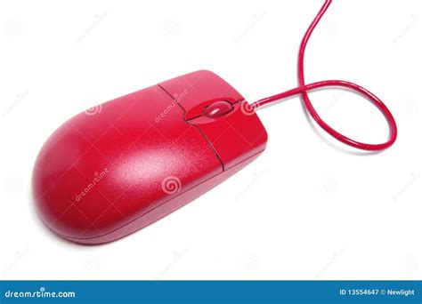 red computer mouse stock image image  wire