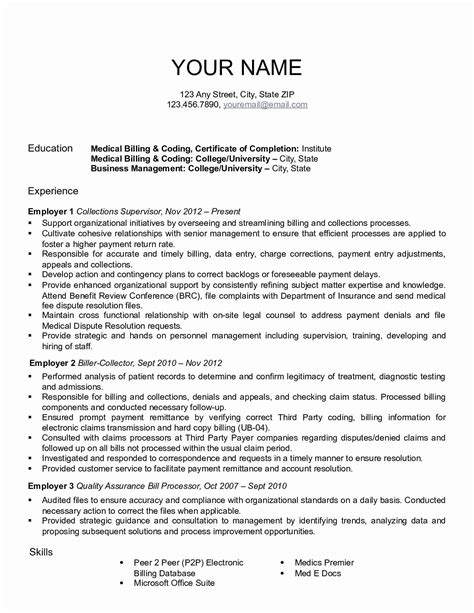 medical coder resume template   school lesson