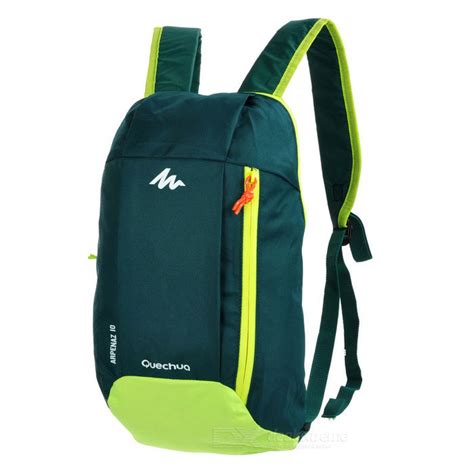 decathlon outdoor travel casual canvas doubleshoulder bag schoolbag backpack deep green