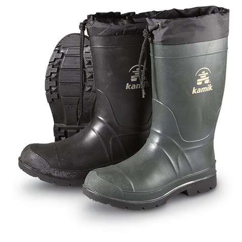 mens kamik insulated hunter boots  rubber rain boots  sportsmans guide