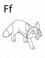Coloring Pages Letter Kids Alphabet Fox Clipart Index Print Library Popular Line sketch template