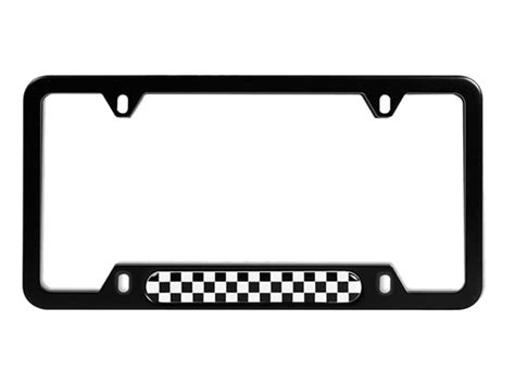 license plate frame black with patterns