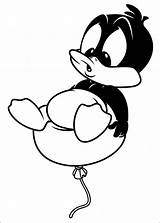 Daffy Baby Balloon Coloring Game Print sketch template
