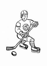 Hockey Pages Coloring Color Printable Kids sketch template