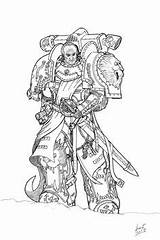 Warhammer Space Marine 40k Coloring Pages Chapter Master Deviantart Crimson Drawing Lions Drawings Blood Salamanders Books Wolves Fantasy Lion Barriers sketch template