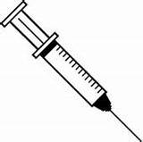 Syringe Needle Hypodermic Hypo sketch template