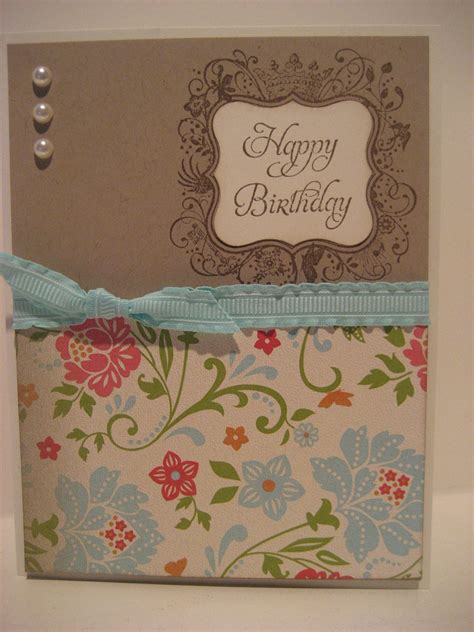 feminine happy birthday card  abcande  etsy