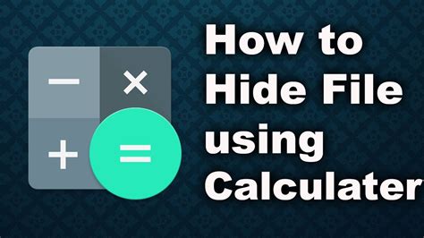 hide file  calculatorhindismart hide calculator youtube