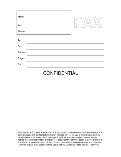 printable fillable fax cover sheet template