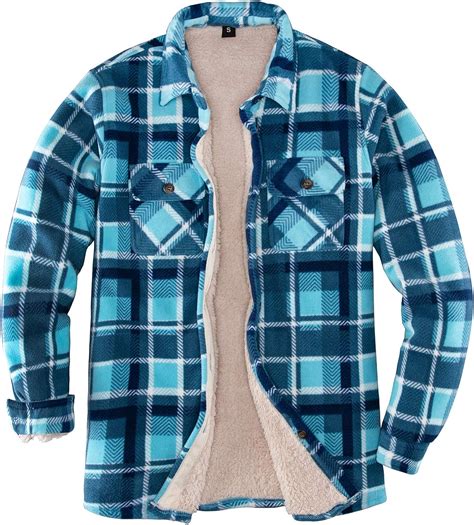 womens sherpa fleece lined flannel shirt jacket warm button  plaid